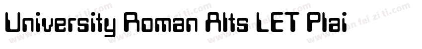 University Roman Alts LET Plain1.0字体转换